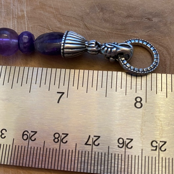 Caroline Pollack/Relios amethyst 925 sterling silver bead bracelet - Picture 5 of 10
